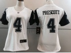 Women Dallas Cowboys #4 Dak Prescott White Color Rush Jersey