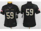 Women Carolina Panthers #59 Luke Kuechly Anthracite Salute to Service Jersey