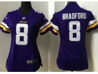 Minnesota Vikings #8 Sam Bradford Purple Women Jersey