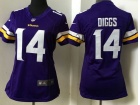 Minnesota Vikings #14 Stefon Diggs Purple Women Jersey