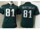 Philadelphia Eagles #81 Casey Matthews Green Youth Jersey