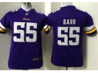 Minnesota Vikings #55 Anthony Barr Purple Youth Jersey