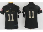 Youth Philadelphia Eagles #11 Carson Wentz Green Anthracite 2016 Salute to Service Jersey