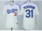 Los Angeles Dodgers #31 Joc Pederson White Flexbase Jersey