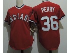 Cleveland Indians #36 Gaylord Perry Red Throwback Jerseys