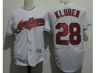 Cleveland Indians #28 Corey Kluber White Flexbase Jersey