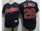 Cleveland Indians #28 Corey Kluber Blue Flexbase Jersey