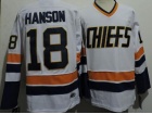 Hanson Brothers Charlestown CHIEFS Ice Hockey Jerseys #18 Jeff Handson White Jersey