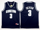 Georgetown Hoyas #3 Allen Iverson Black College Basketball Jerseys