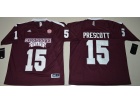 Mississippi State Bulldogs #15 Dak Prescott Maroon College Football Jersey