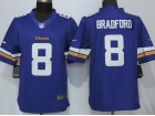 Minnesota Vikings #8 Sam Bradford Purple Limited Jersey