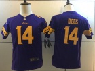 Youth Minnesota Vikings #14 Stefon Diggs Purple Color Rush Jersey