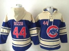 Chicago Cubs #44 Anthony Rizzo Blue Baseball Hoodie