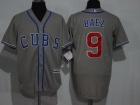 Chicago Cubs #9 Javier Baez Grey Cubs Cool Base Jerseys