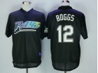 Tampa Bay Rays #12 Wade Boggs Black Throwback Jersey