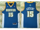 Denver Nuggets #15 Carmelo Anthony Blue Throwback Stitched Basketball Jerseys