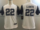 Dallas Cowboys #22 E.smith White Colr Rush Youth Jersey