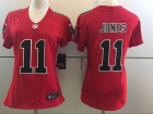 Atlanta Falcons #11 Julio Jones Red Color Rush Limited Women Jersey