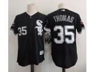 Chicago White Sox #35 Frank Thomas Black 2005 Patch Soft Cool Base Jersey