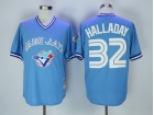 Toronto Blue Jays #32 Roy Halladay Baby Blue 1992 Throwback Style Jerseys