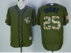 Cleveland Indians #25 Jim Thome Green Salute To Service Jersey