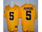 Brand Jordan Michigan Wolverines #5 Jabrill Peppers Yellow College Football Jerseys