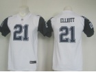 Dallas Cowboys # 21 Ezekiel Elliott White Color Rush Limited Youth Jersey