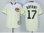 Chicago Cubs #17 Kris Bryant Cream Throwback Jersey