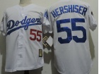 Los Angeles Dodgers #55 Orel Hershiser White Throwback Jersey