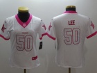 Dallas Cowboys #50 Sean Lee White/Pink Color Rush Limited Women Jersey