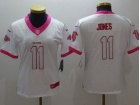 Atlanta Falcons #11 Julio Jones White/Pink Color Rush Limited Women Jersey