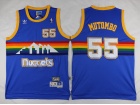 Denver Nuggets #55 Mutombo Blue Rainbow Hardwood Classics Jerseys