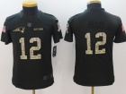 New England Patriots #12 Tom Brady Anthracite Salute to Service Youth Jersey