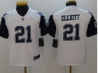 Dallas Cowboys #21 Ezekiel Elliott White Colr Rush Limited Youth Jersey