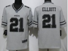 Dallas Cowboys #21 Ezekiel Elliott Gridiron Grey II Limited Football Jersey