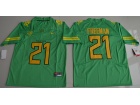 Oregon Duck #21 Royce Freeman Apple Green College Football Electric Lightning Limited Jerseys