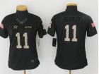 Women Dallas Cowboys #11 Cole Beasley Anthracite Salute to Service Limited Football Jersey