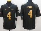 Oakland Raiders #4 Derek Carr Gold 2016 Salute to Service Limited Football Jerseys