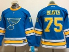 Women St.Louis Blues #75 Ryan Reaves Blue 2017 Winter Classic Hockey Jersey