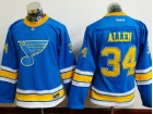 Women St.Louis Blues #34 Jake Allen Blue 2017 Winter Classic Hockey Jersey