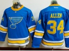 Youth St.Louis Blues #34 Jake Allen Blue 2017 Winter Classic Hockey Jersey