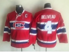 Youth Montreal Canadiens #4 Jean Beliveau Red CCM Jerseys