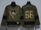 Pittsburgh Penguins #66 Mario Lemieux Green Salute To Service Hockey Jersey