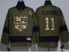 Los Angeles Kings #11 Anze Kopitar Green Salute To Service Hockey Jersey