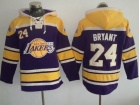 Los Angeles Lakers #24 Kobe Bryant Purple Basketball Pullover Hoodie Sweatshirts