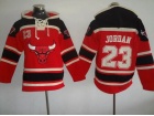 Chicago Bulls #23 Michael Jordan Red Basketball Pullover Hoodie Sweatshirts