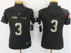 Youth Seattle Seahawks #3 Russell Wilson Anthracite Salute to Service Football Jersey