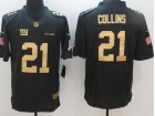 New York Giants #21 Landon Collins Gold Anthracite Salute to Service Limited Football Jersey