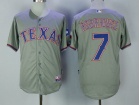 Texas Rangers #7 Ivan Rodriguez Grey Cool Base Jerseys