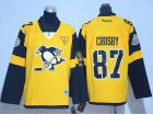 Youth Pittsburgh Penguins #87 Sidney Crosby Yellow 2017 Staduim Series Hockey Jerseys